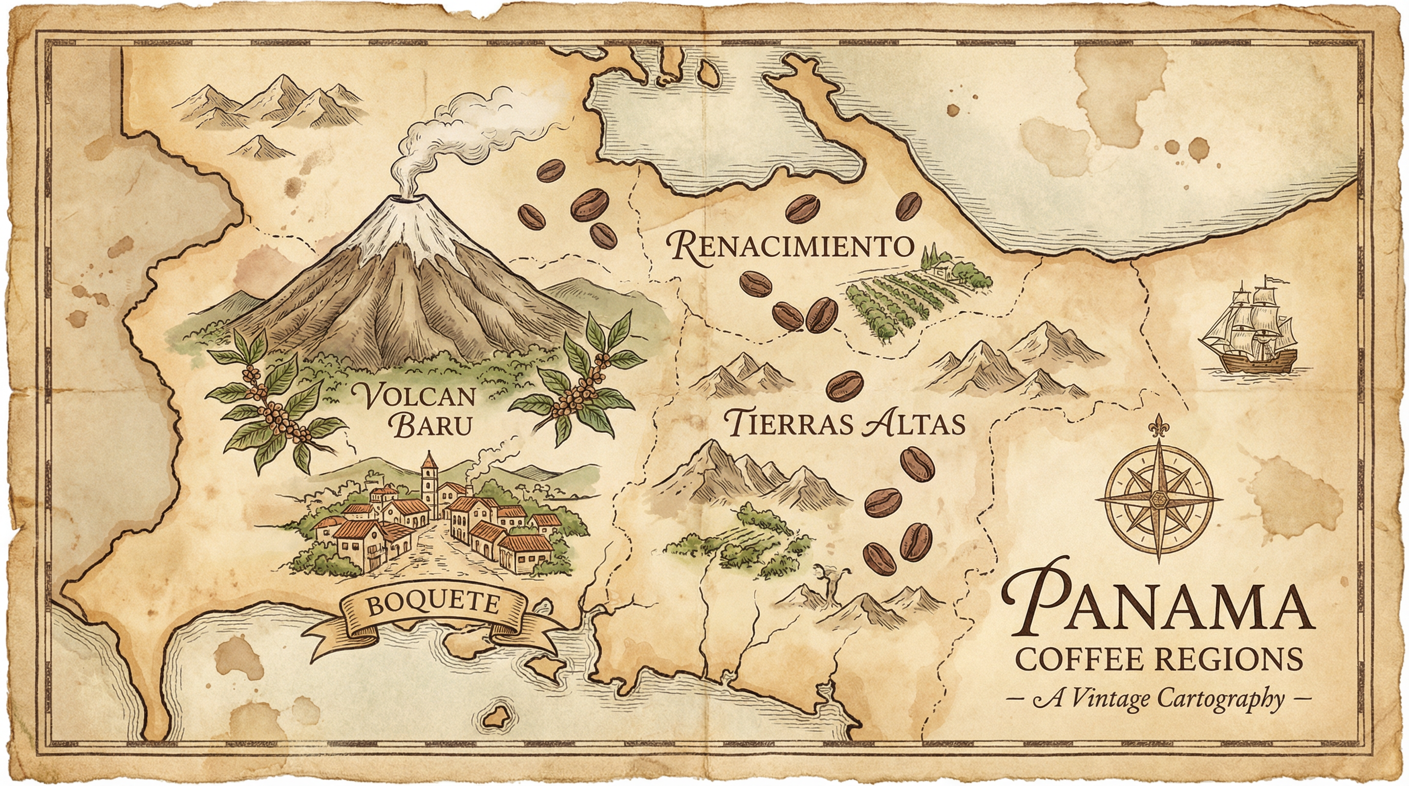 Panama Coffee Map